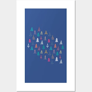 Christmas Pine Trees Posters and Art